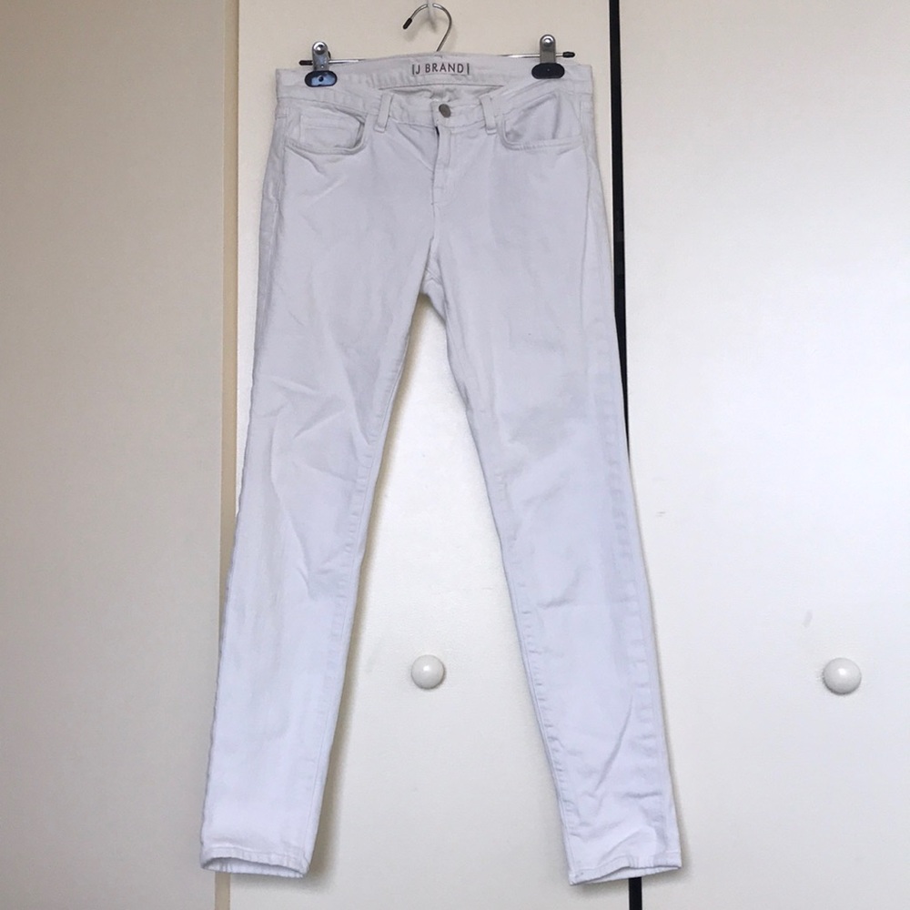 J Brand white skinny jeans